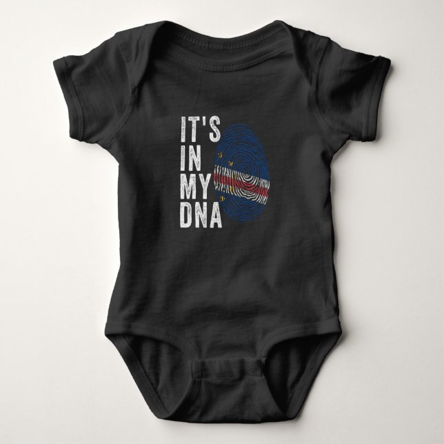 It's In My DNA - Cape Verde Flag Baby Bodysuit (Front)