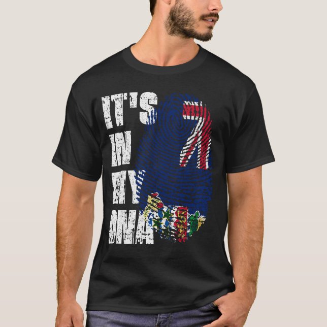 IT'S IN MY DNA Cayman Islands Flag Boy Girl Gift T-Shirt (Front)