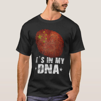 It's In My DNA China Flag Chinese Retro I Stand Wi T-Shirt