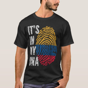 IT'S IN MY DNA Colombia Flag Men Women Kids T-Shirt