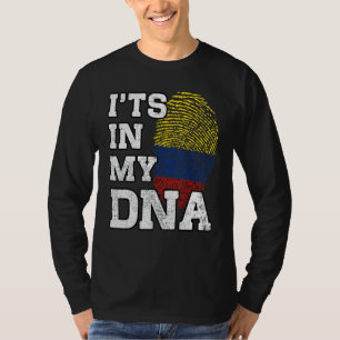 It's In My DNA Colombian Fingerprint Proud Colombi T-Shirt