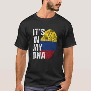 It's in My DNA colombian Pride colombia Flag men T-Shirt