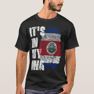IT'S IN MY DNA Costa Rica Flag Boy Girl Gift T-Shirt