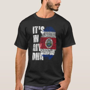 It's In My Dna Costa Rica Flag Costa Rican T-Shirt