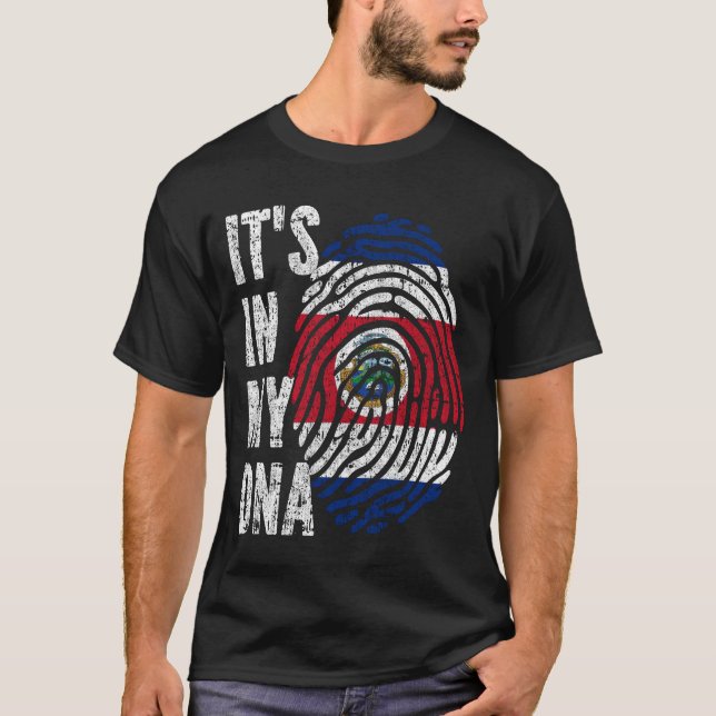 IT'S IN MY DNA Costa Rica Flag Men Women Kids T-Shirt (Front)