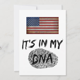 IT'S IN MY DNA COUNTRY FLAG CUSTOMIZABLE INVITATION