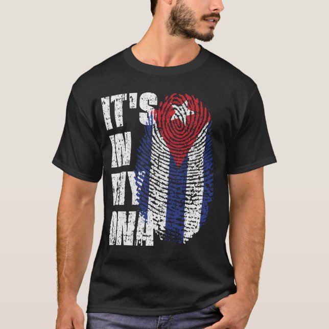 IT'S IN MY DNA Cuba Flag Boy Girl Gift T-Shirt (Front)