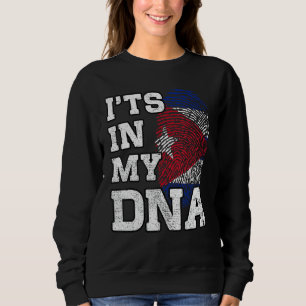 It's In My DNA Cuban Fingerprint Proud Cuba Flag Sweatshirt