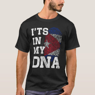 It's In My DNA Cuban Fingerprint Proud Cuba Flag T-Shirt