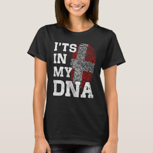 It's In My DNA Danish Fingerprint Proud Denmark Fl T-Shirt