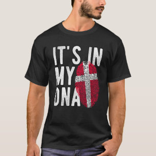 it's in my DNA Denmark flag Fingerprint T-Shirt