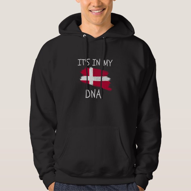 It's in my DNA Denmark Flag Patriotic Danish Pride Hoodie (Front)