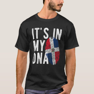 it's in my DNA Dominican Republic flag Fingerprint T-Shirt