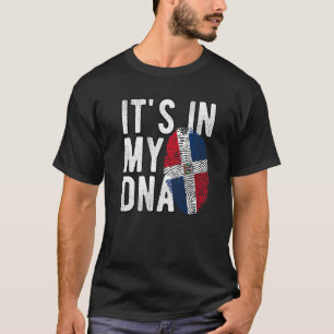 it's in my DNA Dominican Republic flag Fingerprint T-Shirt