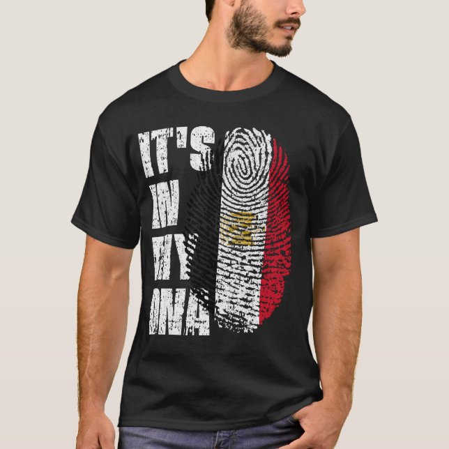 IT'S IN MY DNA Egypt Flag Boy Girl Gift T-Shirt (Front)