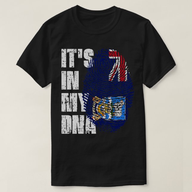 ITS IN MY DNA Falkland Islands Flag Boy Girl Gift T-Shirt (Design Front)