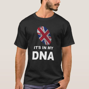 It's In My Dna Fingerprint England Uk United Kingd T-Shirt