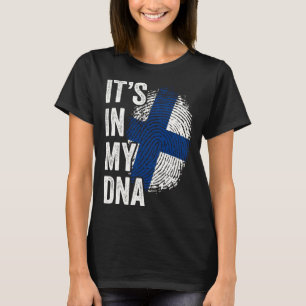 ITS IN MY DNA Finland Flag Finnish Roots Pride Gen T-Shirt