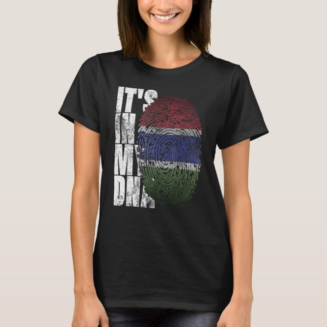 It's In My Dna Gambia Graphic For Men Women Gambia T-Shirt (Front)