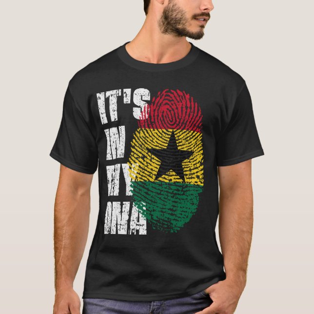 IT'S IN MY DNA Ghana Flag Boy Girl Gift T-Shirt (Front)