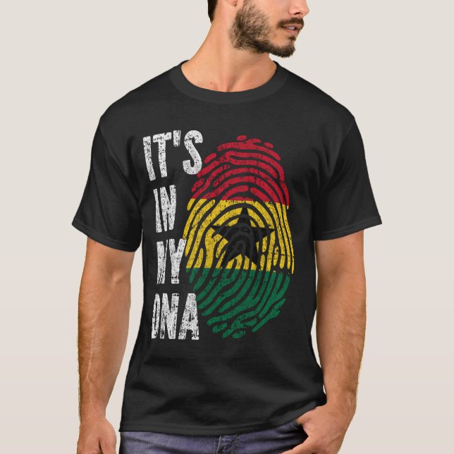 IT'S IN MY DNA Ghana Flag Men Women Kids T-Shirt (Front)