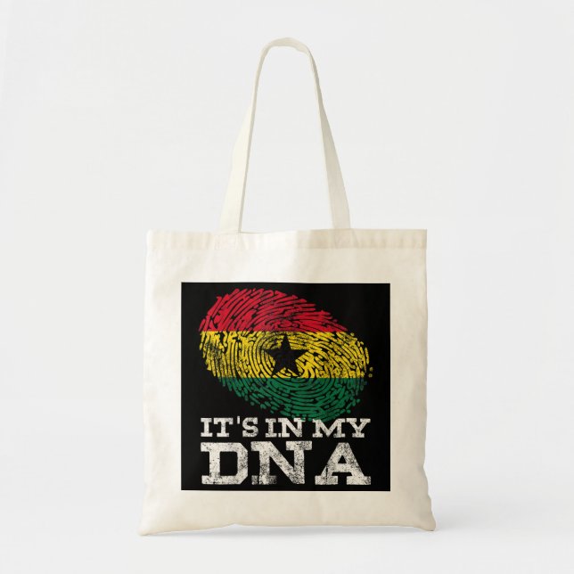 It's In My DNA Ghanaian Gifts African Roots Proud  Tote Bag (Front)