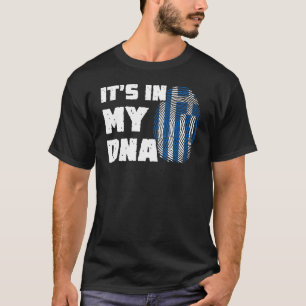 It's In My DNA Greece Flag Fingerprint Men Women T-Shirt