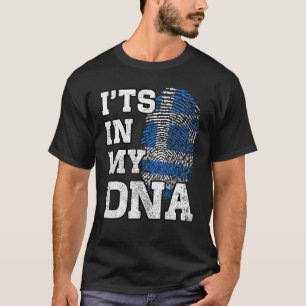 It's In My DNA Greek Fingerprint Proud Greece Flag T-Shirt