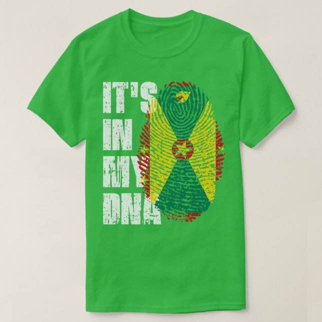 ITS IN MY DNA Grenada Flag Boy Girl Gift T-Shirt (Design Front)