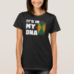It's In My DNA Grenada Flag Fingerprint Men Women T-Shirt