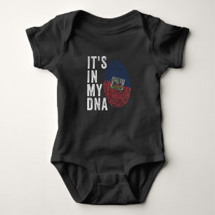 It's In My DNA - Haiti Flag Baby Bodysuit