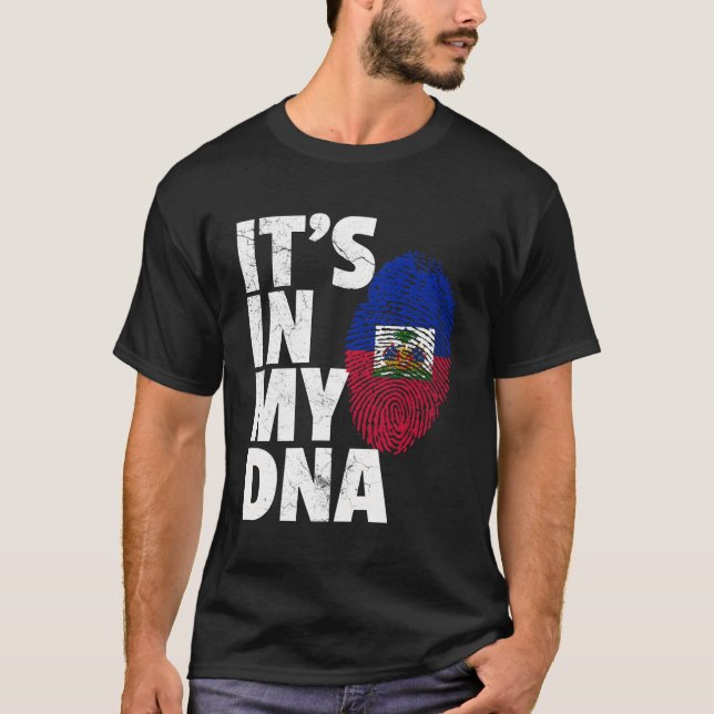 It'S In My Dna Haiti Haitian Flag Country T-Shirt (Front)