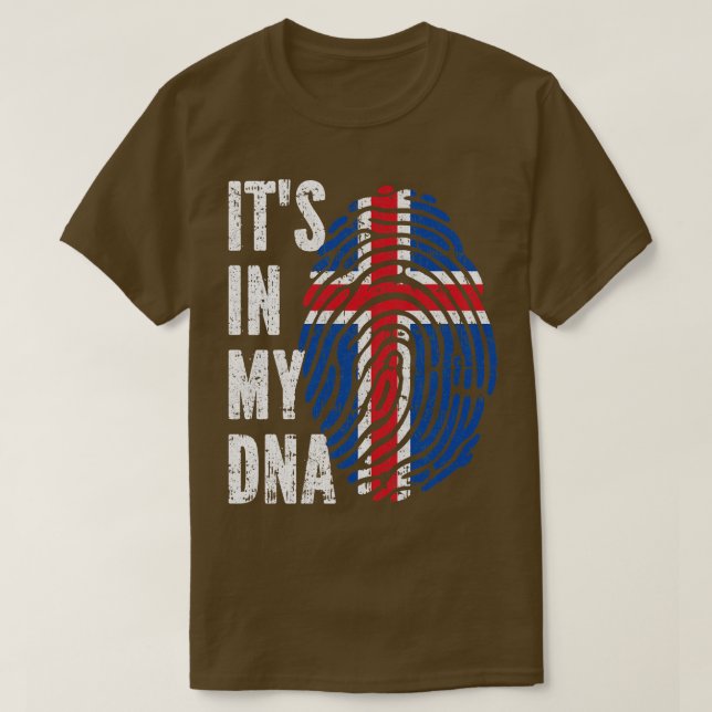 ITS IN MY DNA Iceland Flag Men Women Kids T-Shirt (Design Front)