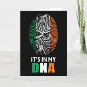 It's In My Dna Ireland Irish Flag Gifts Men Women Card