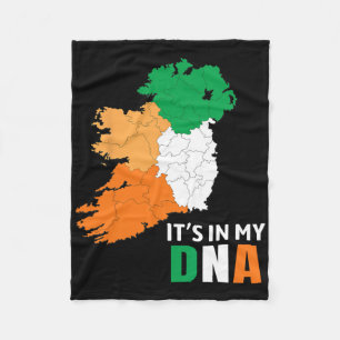It's In My Dna Ireland Irish Flag Gifts Men Women Fleece Blanket