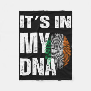 It's In My Dna Ireland Irish Flag Gifts Men Women Fleece Blanket