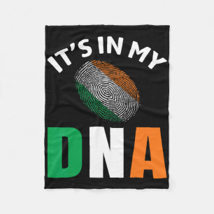It's In My Dna Ireland Irish Flag Gifts Men Women Fleece Blanket