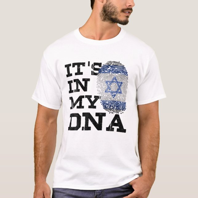 It's In My DNA Israeli I Love Israel Flag Jewish G T-Shirt (Front)