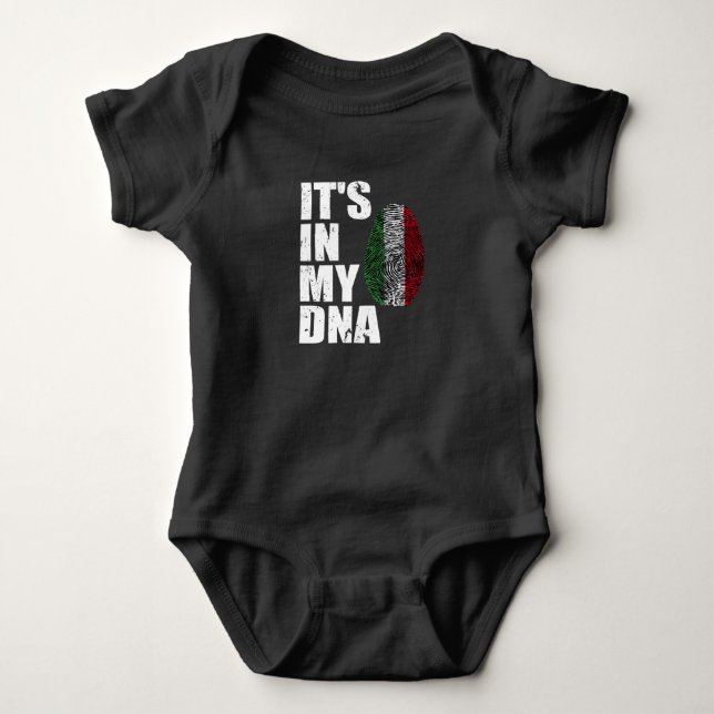 It's In My DNA Italy Italian Flag Baby Bodysuit (Front)