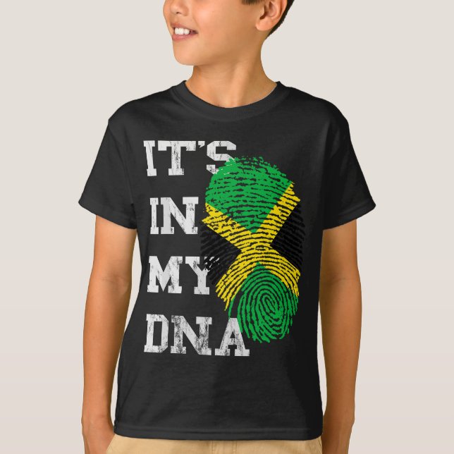 It's In My DNA Jamaica Genetic Jamaican Roots Jama T-Shirt (Front)