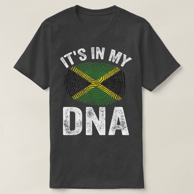 It's In My DNA Jamaican Gift Proud Jamaica Flag Me T-Shirt (Design Front)