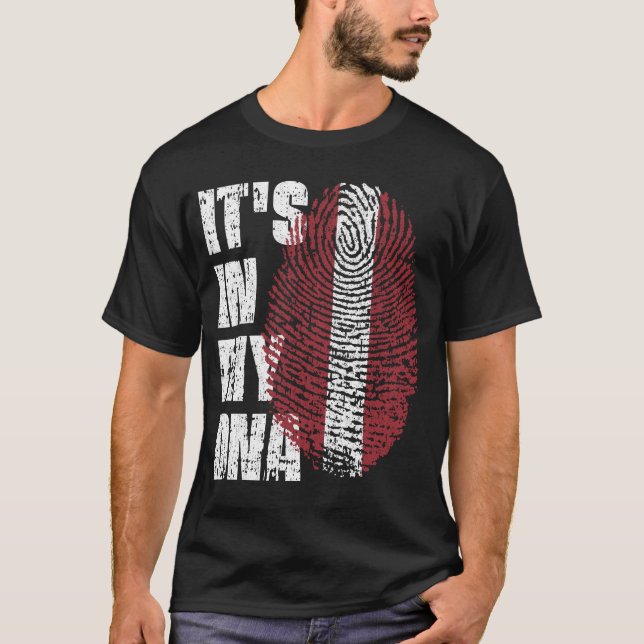 IT'S IN MY DNA latvia Flag Boy Girl Gift T-Shirt (Front)