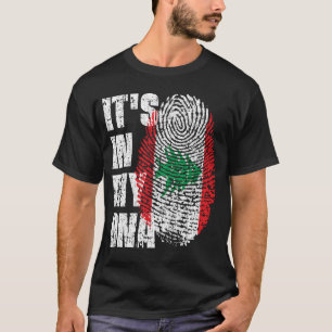 IT'S IN MY DNA Lebanon Flag Boy Girl Gift T-Shirt