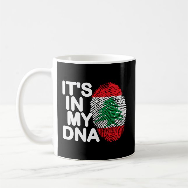 It'S In My Dna Lebanon Flag Lebanese Roots Lebanon Coffee Mug (Left)