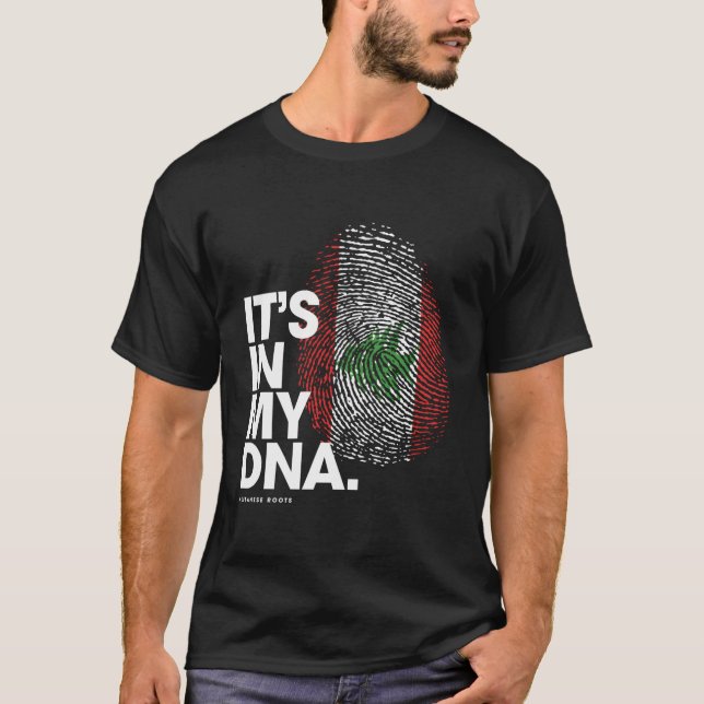 It'S In My Dna Lebanon Flag Shirt Lebanese Roots (Front)