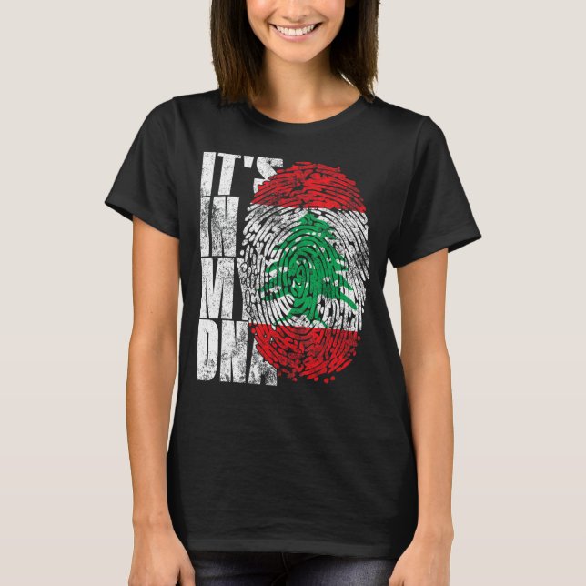 It's In My Dna Lebanon Graphic For Men Women Leban T-Shirt (Front)