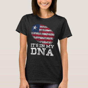 It's In My Dna Liberia Country Flag Genes Vintage T-Shirt
