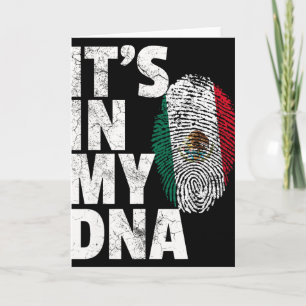 It's In My Dna Mexican Mexico Flag Cinco De Mayo G Card