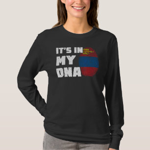 It's In My DNA Mongolia Flag Fingerprint Men Women T-Shirt