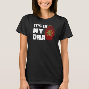 It's In My DNA Montenegro Flag Fingerprint Men Wom T-Shirt
